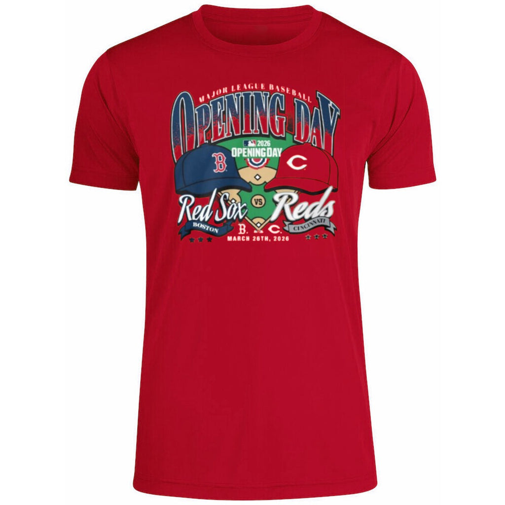 Major League Baseball 2026 Opening Day Red Sox vs Reds Shirt