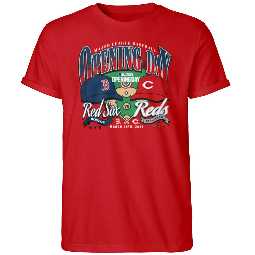 Major League Baseball 2026 Opening Day Red Sox vs Reds Shirt