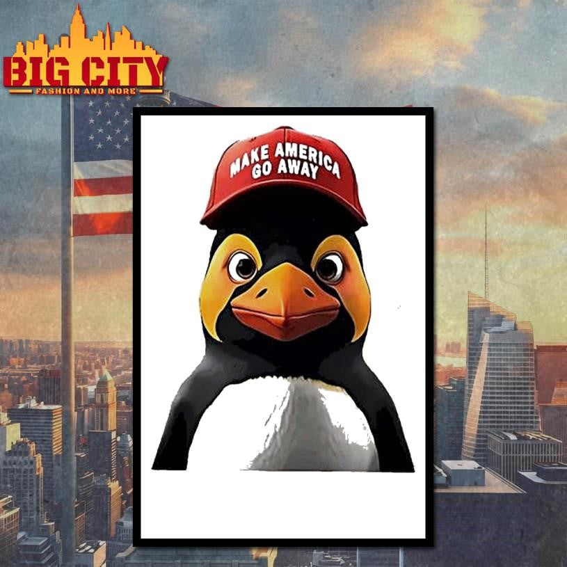 Make America Go Away Red Hat Penguin Character Shirt