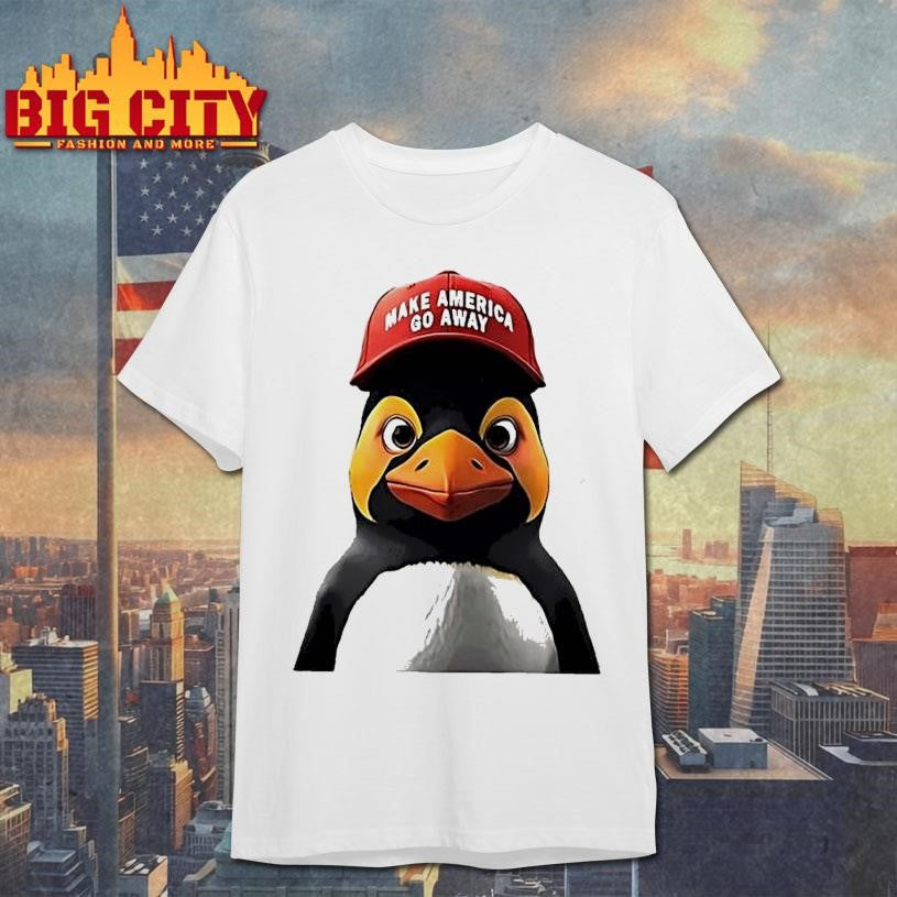 Make America Go Away Red Hat Penguin Character Shirt