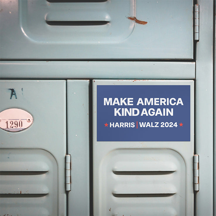 Make America Kind Again Harris Walz 2024 Car Magnet
