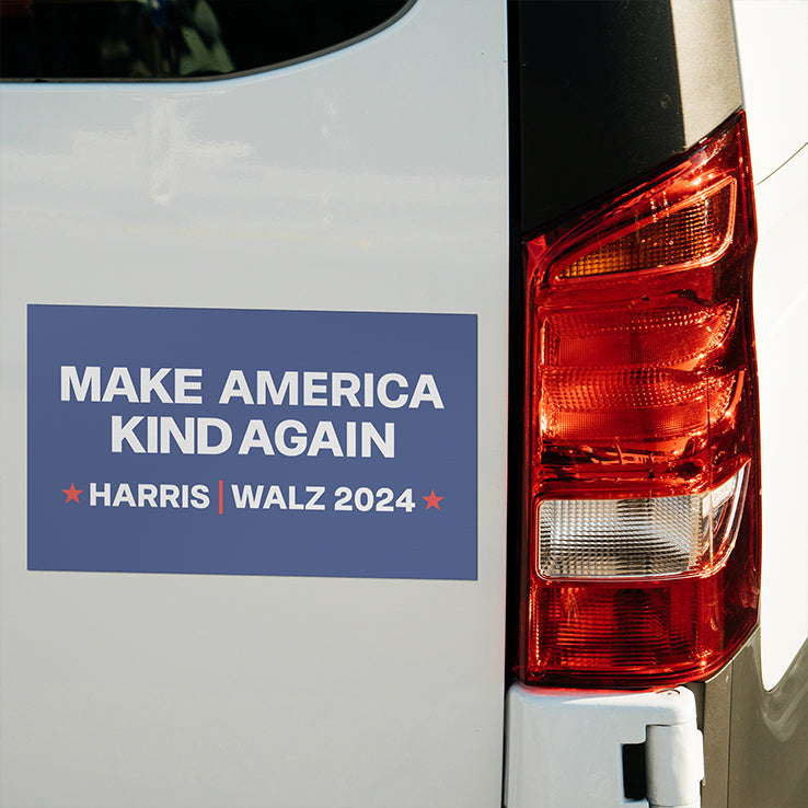 Make America Kind Again Harris Walz 2024 Car Magnet
