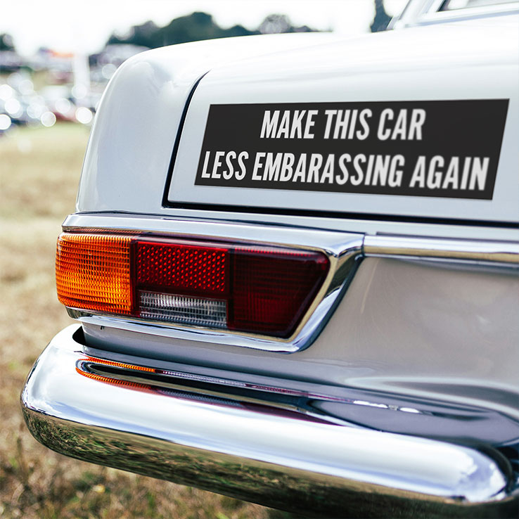 Make This Car Less Embarrassing Again Tesla Car Magnet