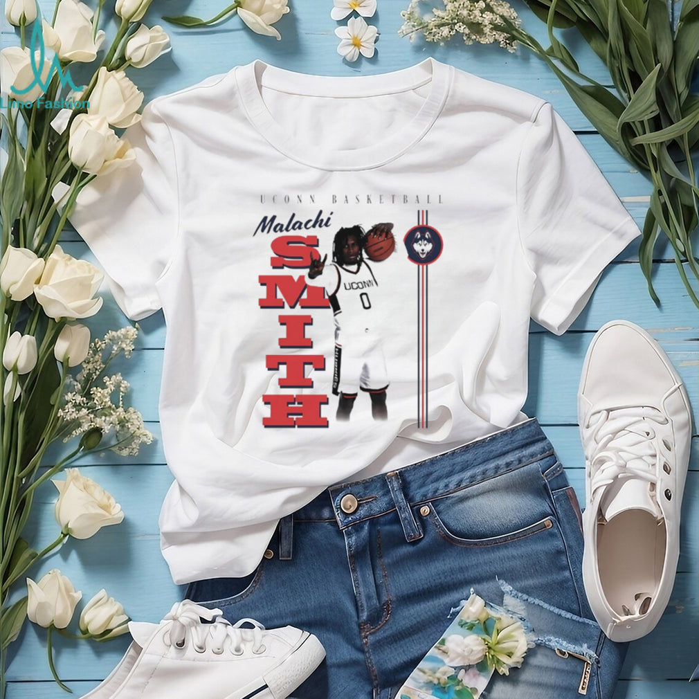 Malachi Smith UConn Basketball #0 Graphic White T Shirt