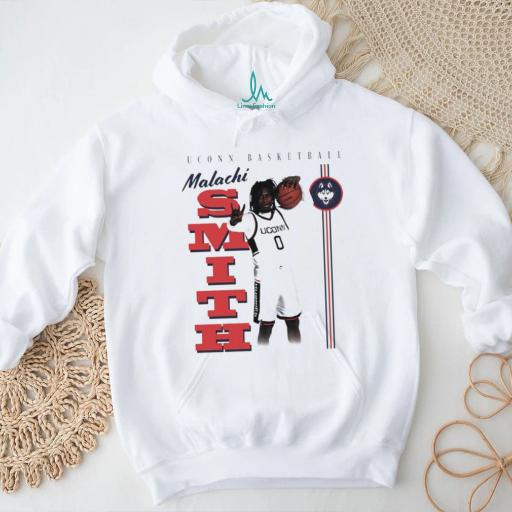 Malachi Smith UConn Basketball #0 Graphic White T Shirt