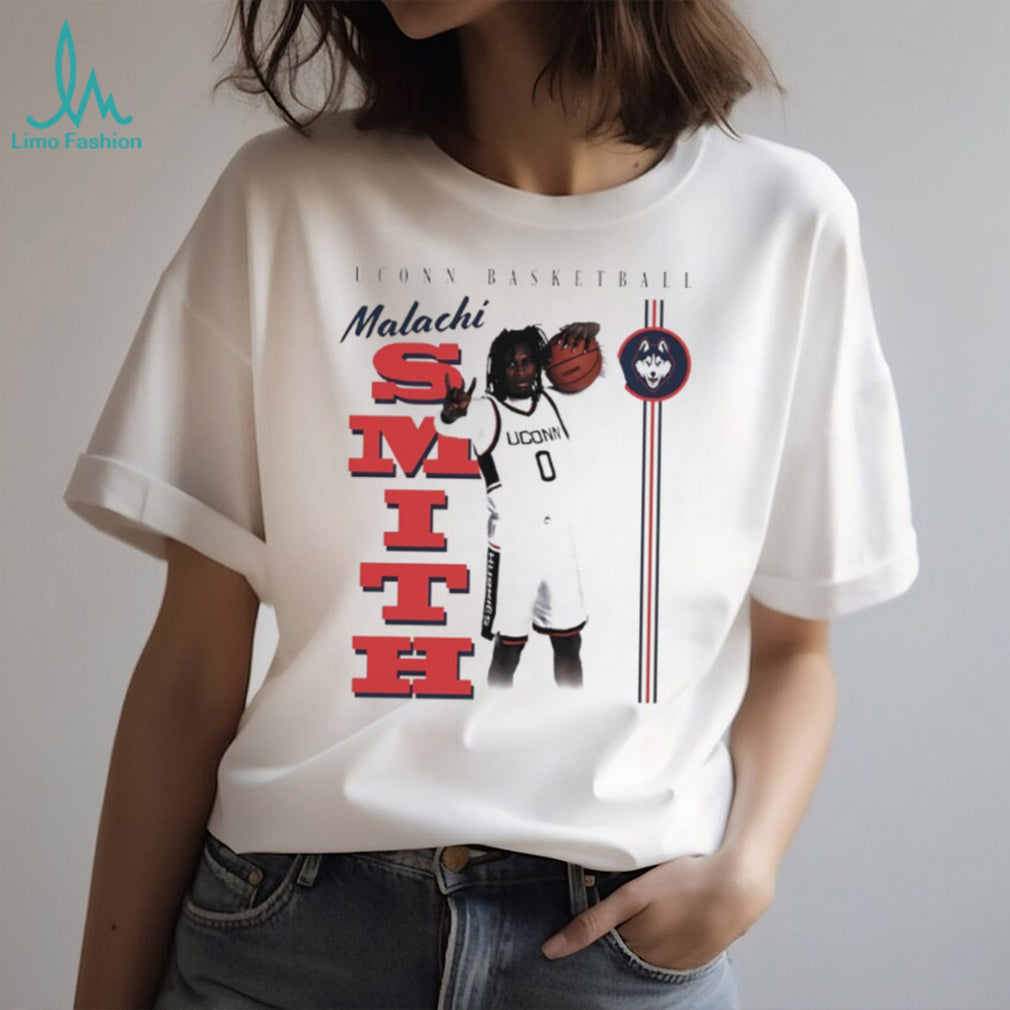Malachi Smith UConn Basketball #0 Graphic White T Shirt