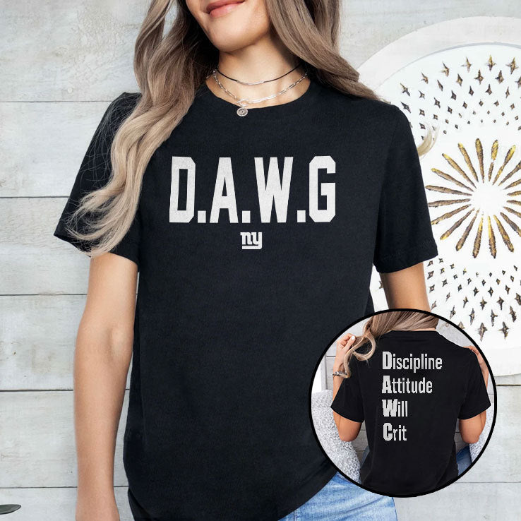 Malik Nabers DAWG Discipline Attitude Will Grit Shirt