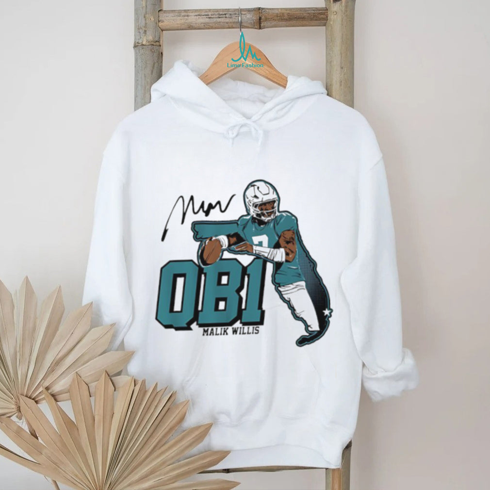Malik Willis QB1 Football Signature Illustration T Shirt