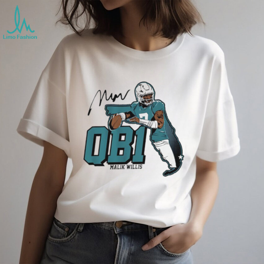 Malik Willis QB1 Football Signature Illustration T Shirt