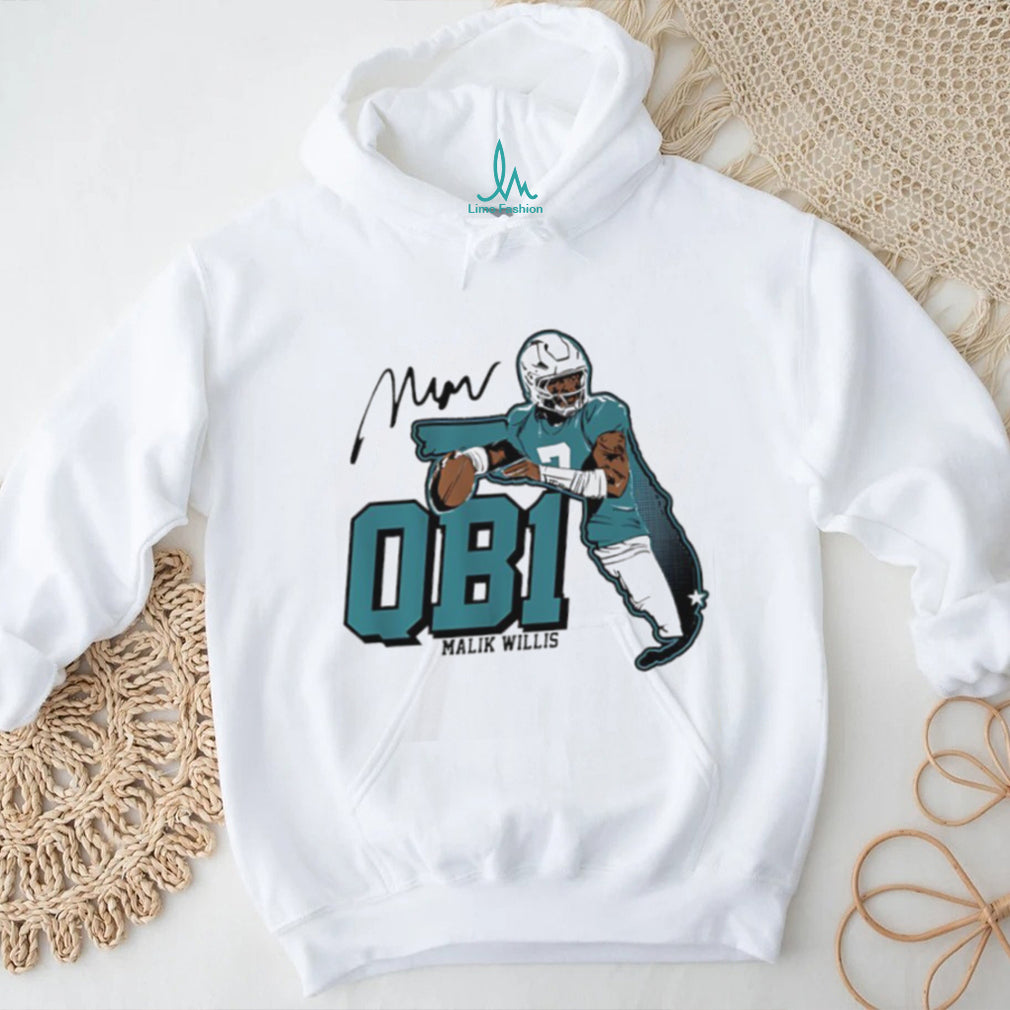 Malik Willis QB1 Football Signature Illustration T Shirt