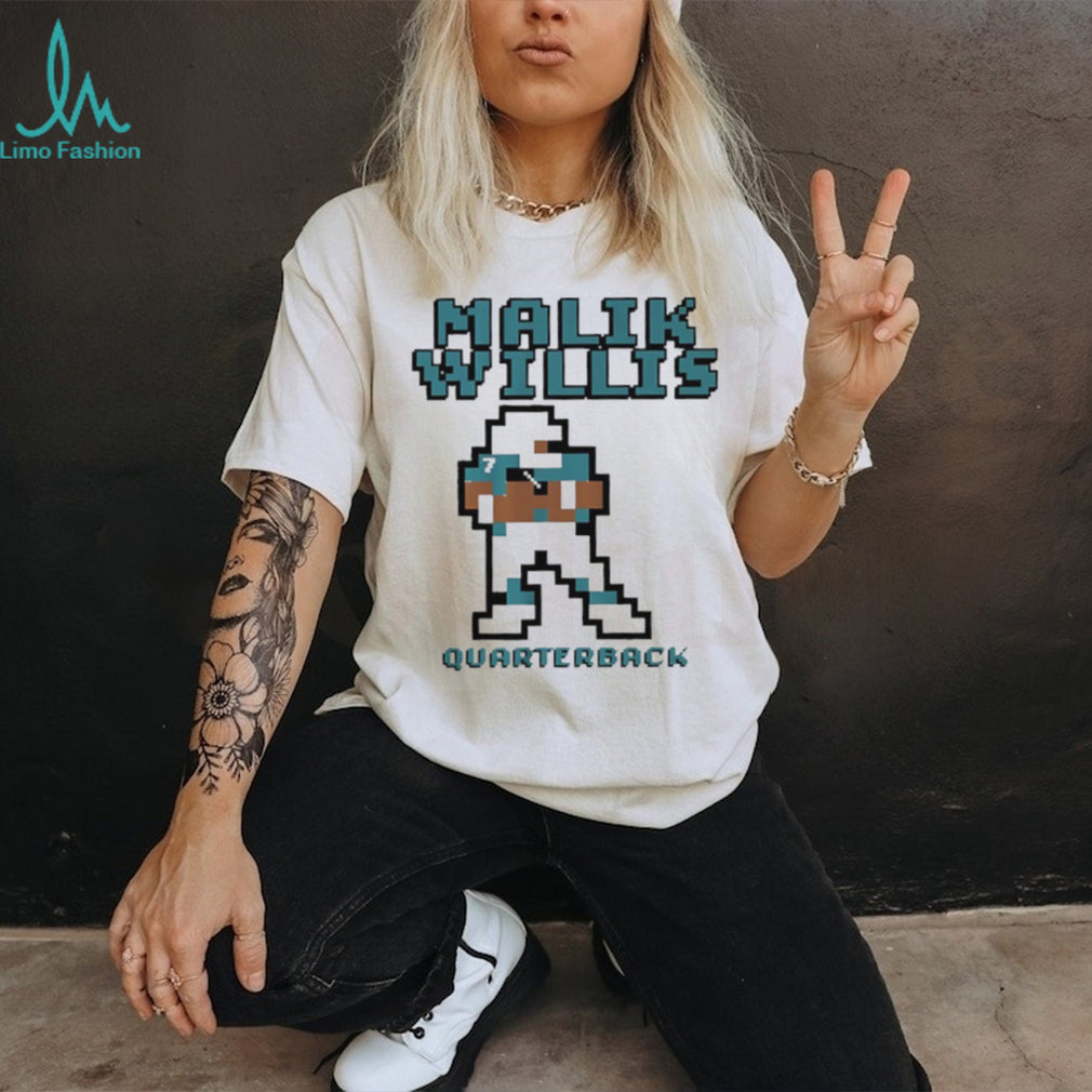 Malik Willis Quarterback 8 Bit Pixel Art Retro T Shirt