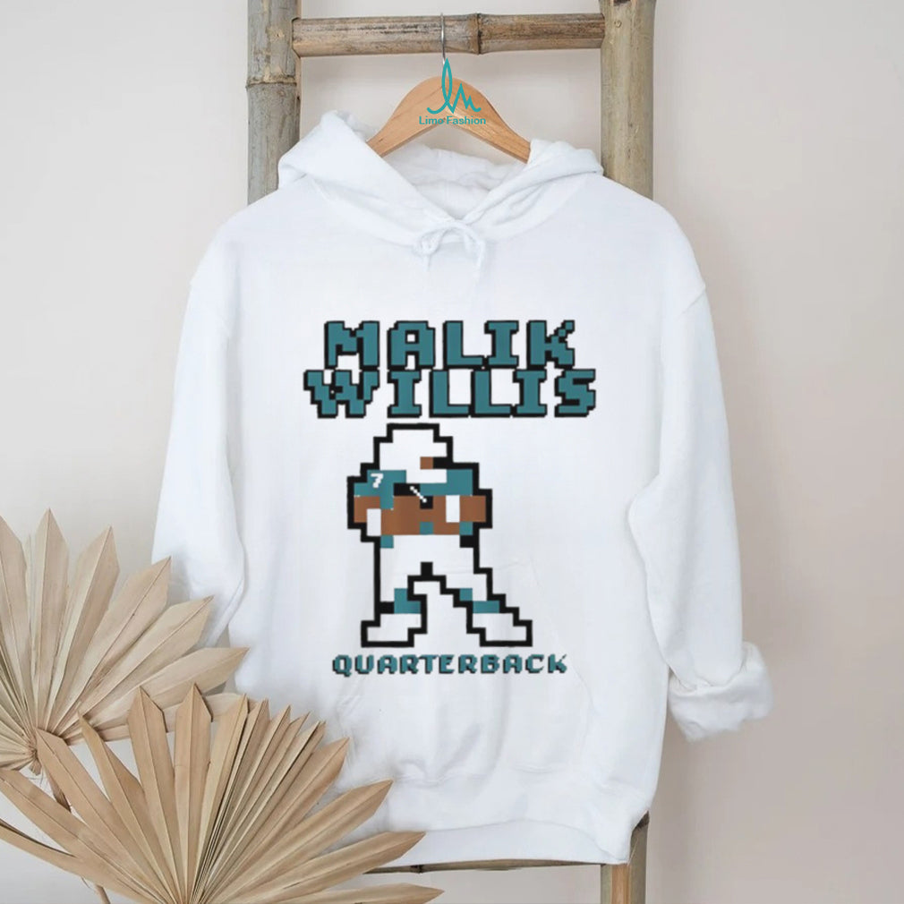Malik Willis Quarterback 8 Bit Pixel Art Retro T Shirt