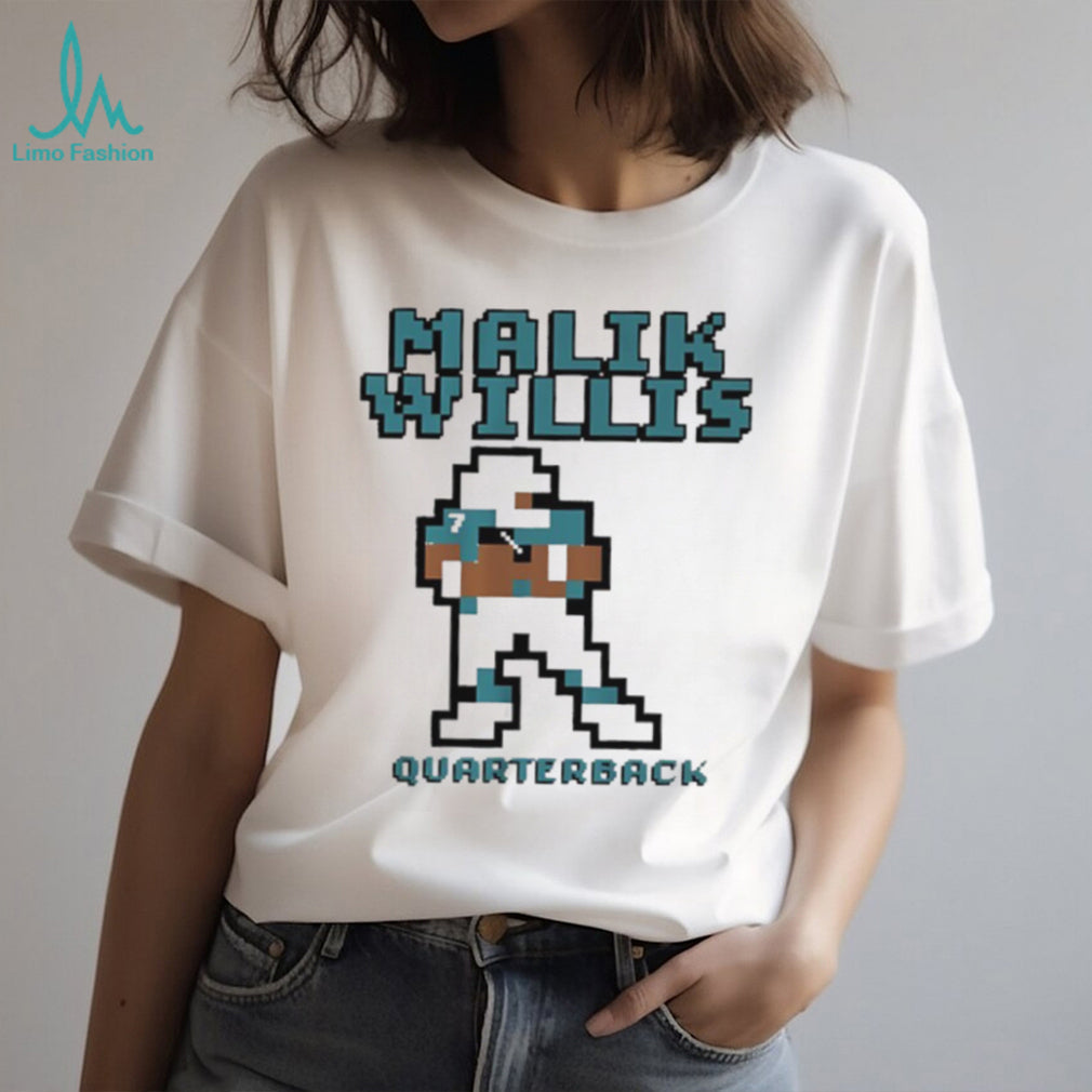 Malik Willis Quarterback 8 Bit Pixel Art Retro T Shirt