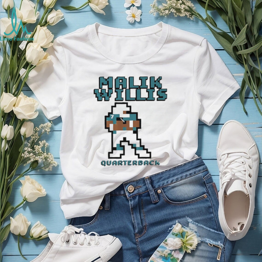 Malik Willis Quarterback 8 Bit Pixel Art Retro T Shirt