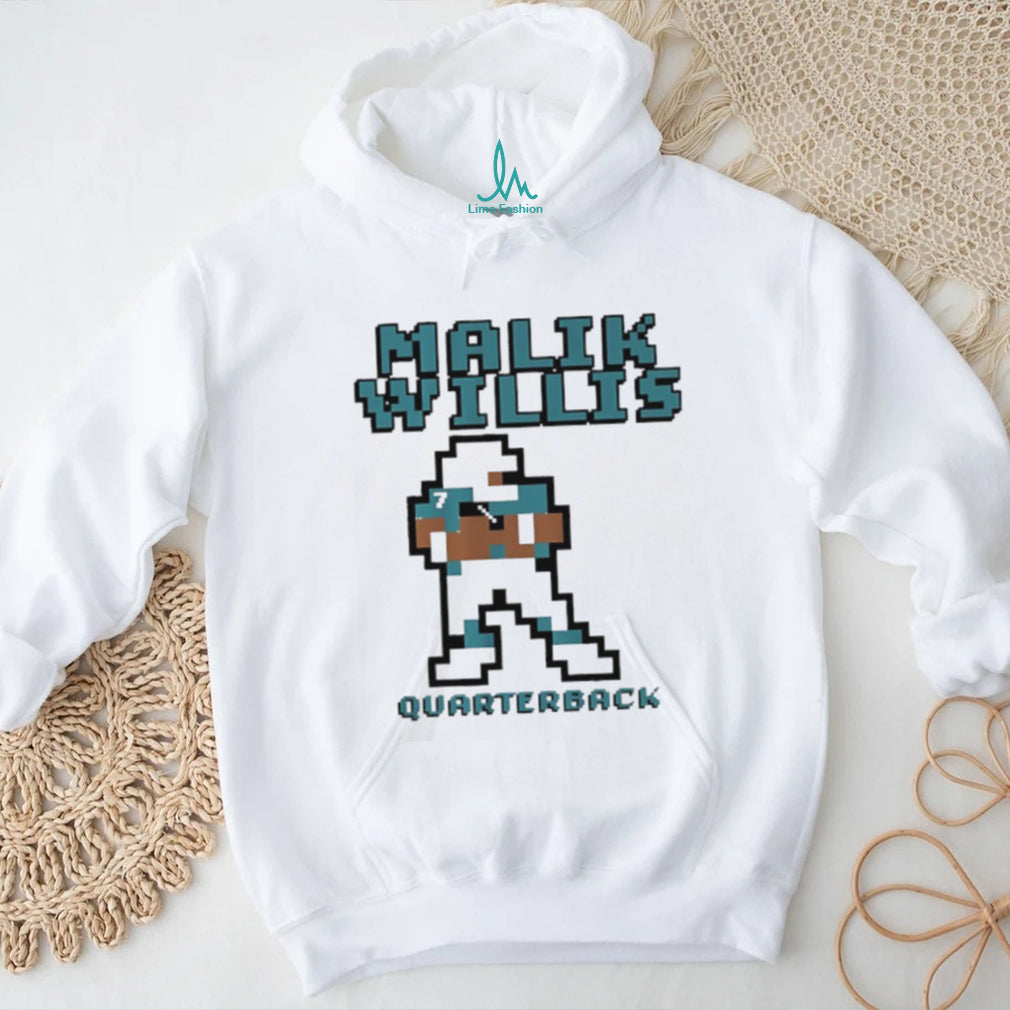 Malik Willis Quarterback 8 Bit Pixel Art Retro T Shirt
