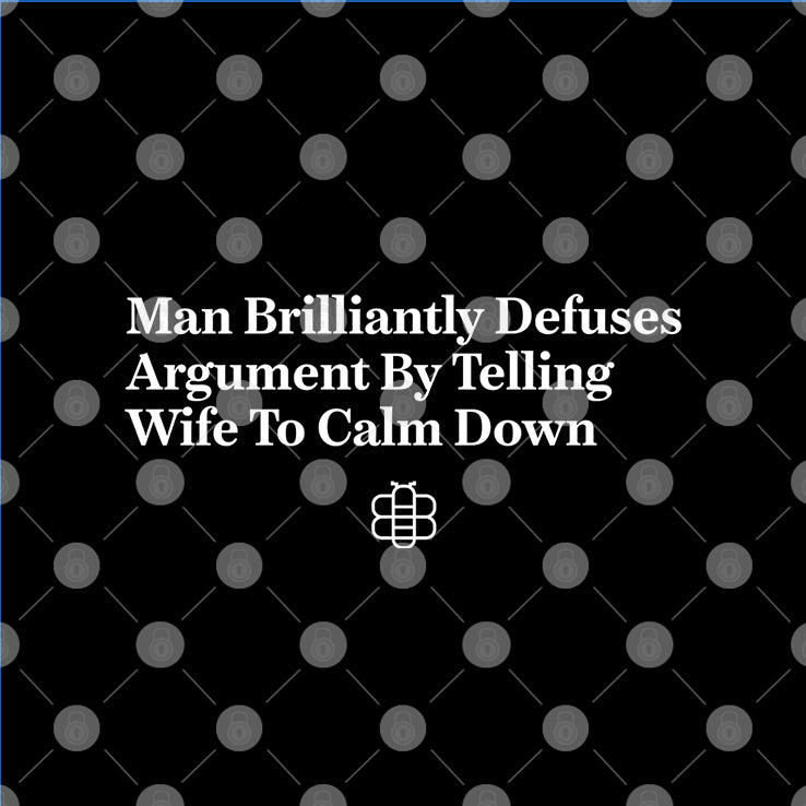 Man Brilliantly Defuses Argument By Telling Wife To Calm Down T Shirt