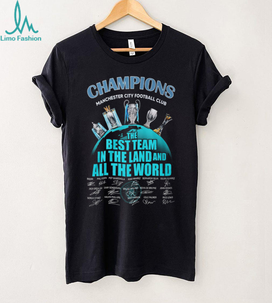 Manchester City Champions Best Team In The Land Signature T Shirt