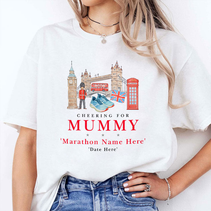 Marathon Supporters Cheering For Mummy Personalized Shirt