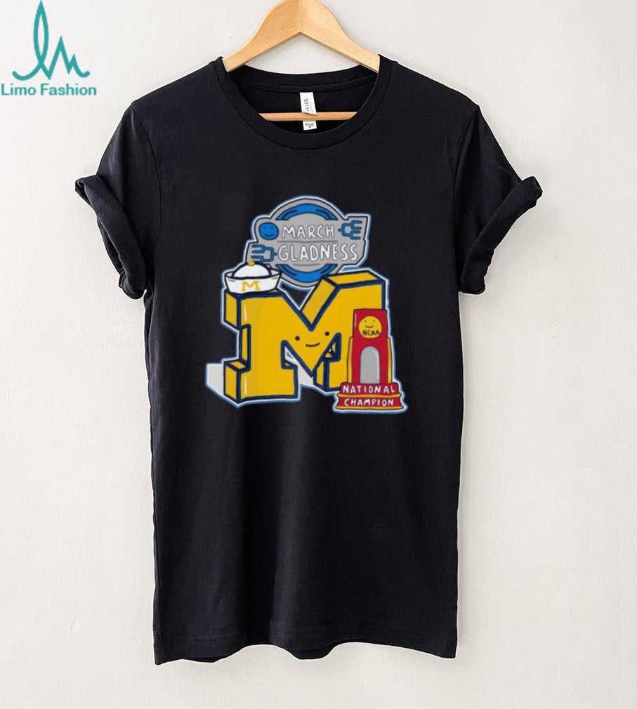 March Gladness Michigan M National Champion 2026 Trophy T Shirt