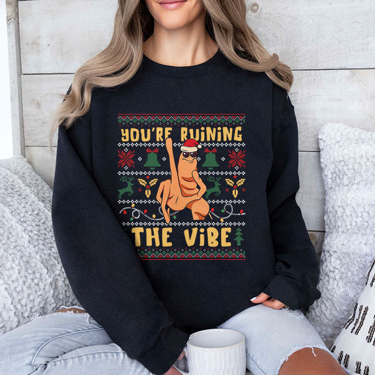Marcus The Worm You’re Ruining The Vibe Christmas Shirt