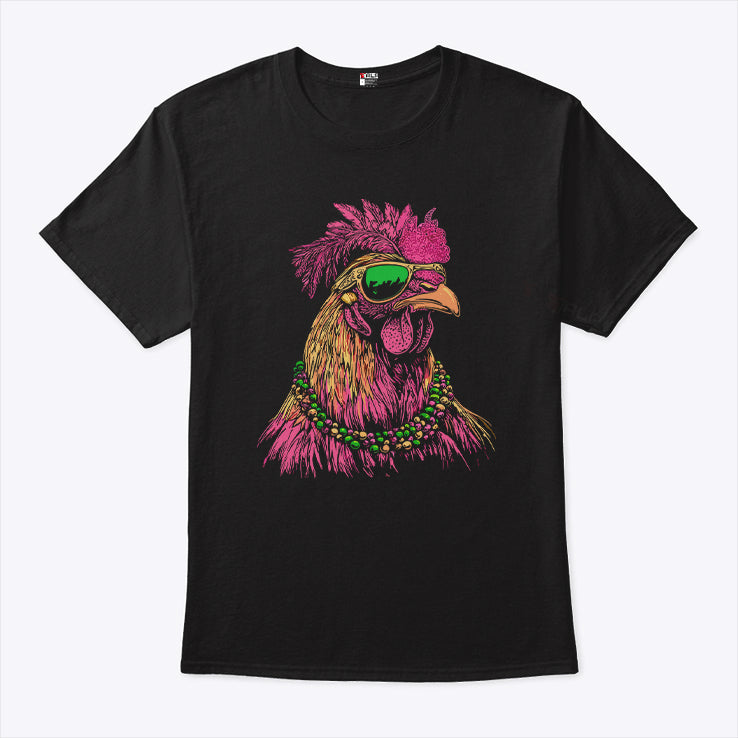 Mardi Gras Chicken T Shirt