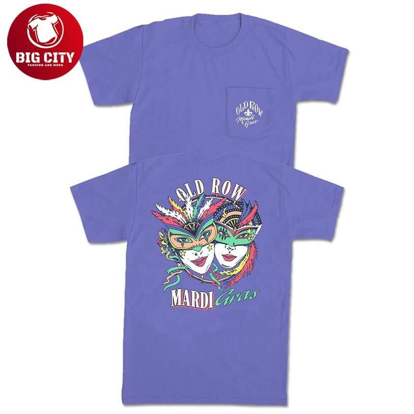Mardi Gras Masks Old Row Two Sided Shirt