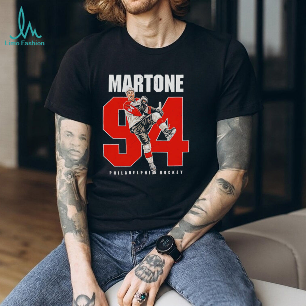 Martone 94 Philadelphia Hockey Vintage Retro Sports Legend Tribute Men Fans Athletic T Shirt