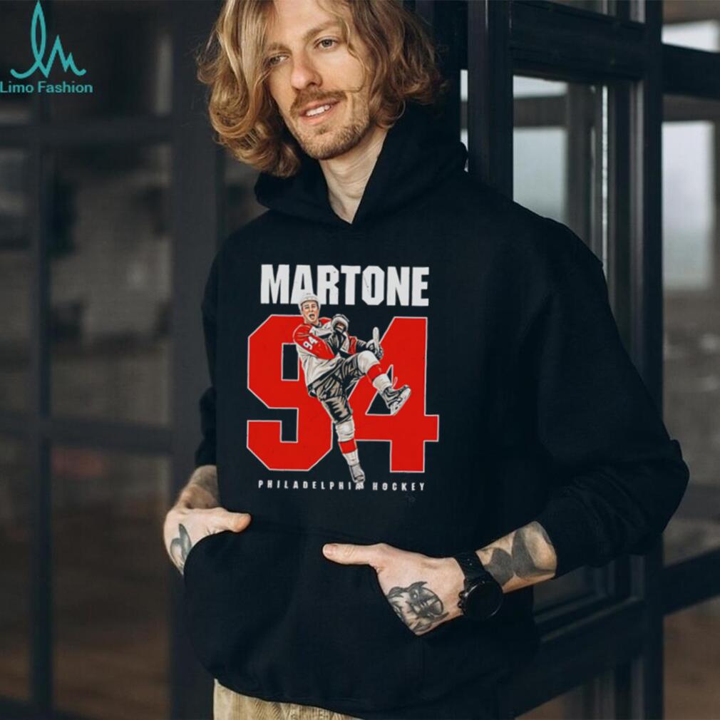 Martone 94 Philadelphia Hockey Vintage Retro Sports Legend Tribute Men Fans Athletic T Shirt