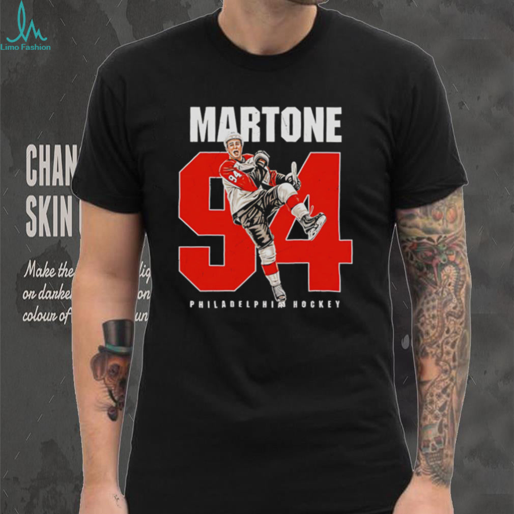 Martone 94 Philadelphia Hockey Vintage Retro Sports Legend Tribute Men Fans Athletic T Shirt