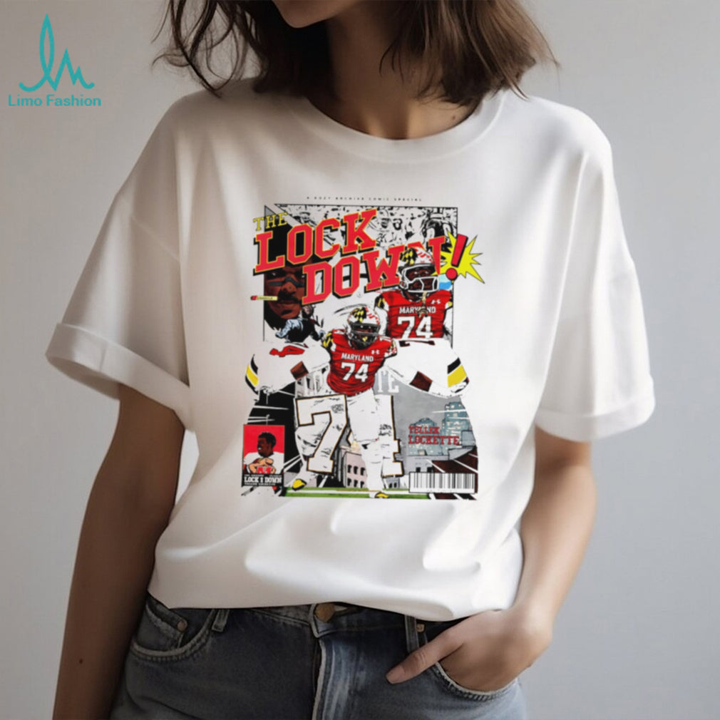 Maryland Terrapins Football The Lock Down Comic Book Style Sports Fans Vintage Men T Shirt