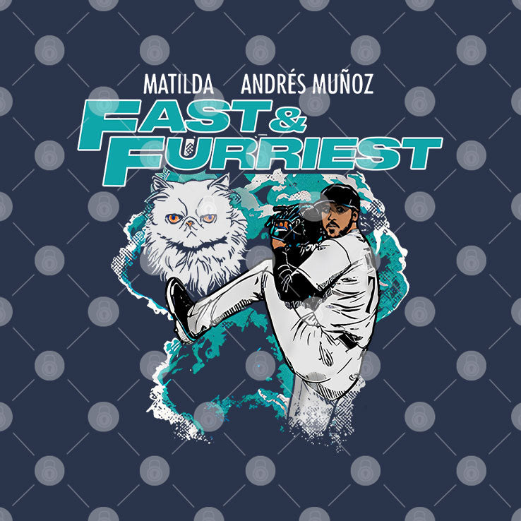 Matilda & Andres Munoz Fast & Furriest Mariners T Shirt