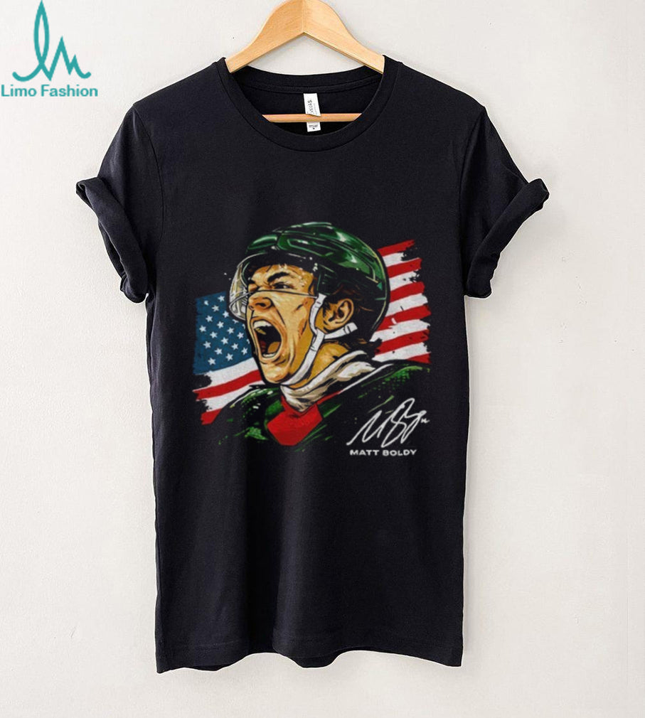 Matt Boldy Minnesota Wild USA Hockey Olympics 2026 Signature T Shirt