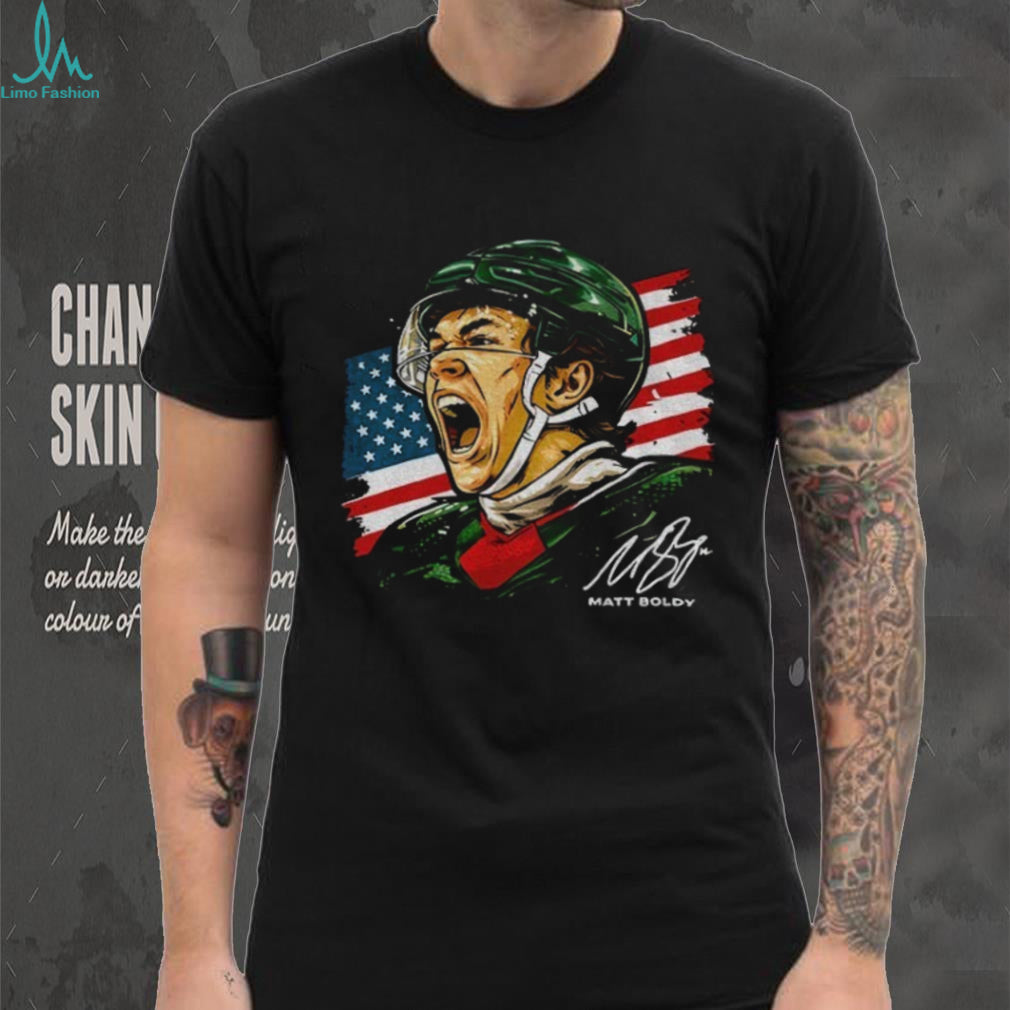 Matt Boldy Minnesota Wild USA Hockey Olympics 2026 Signature T Shirt