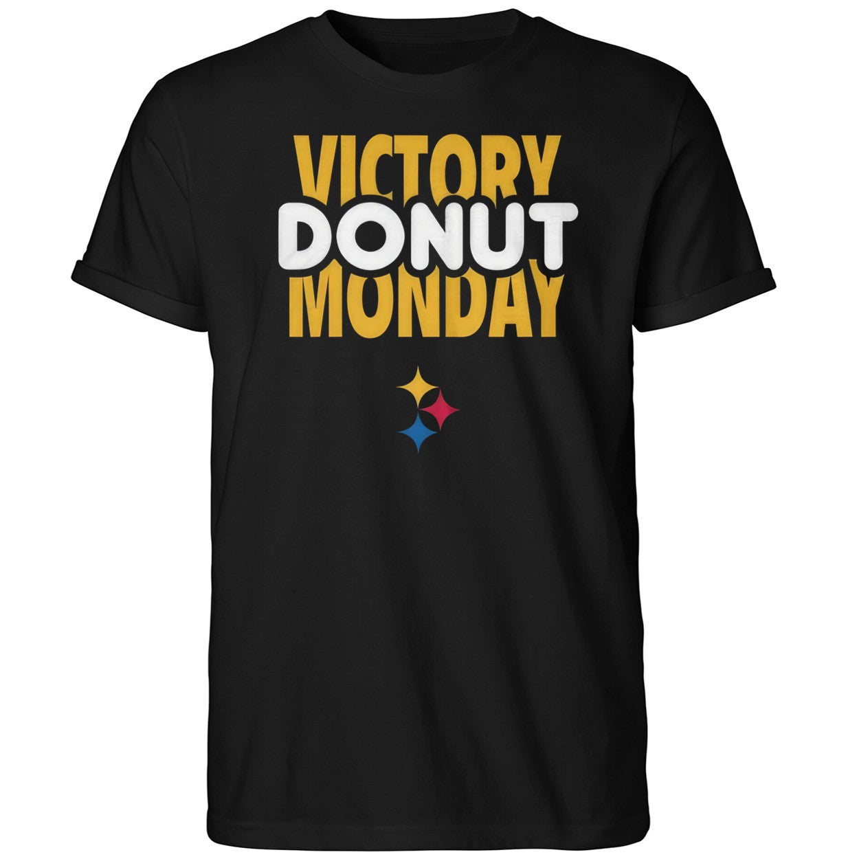 Max Starks With Victory Donut Monday Steelers Shirt