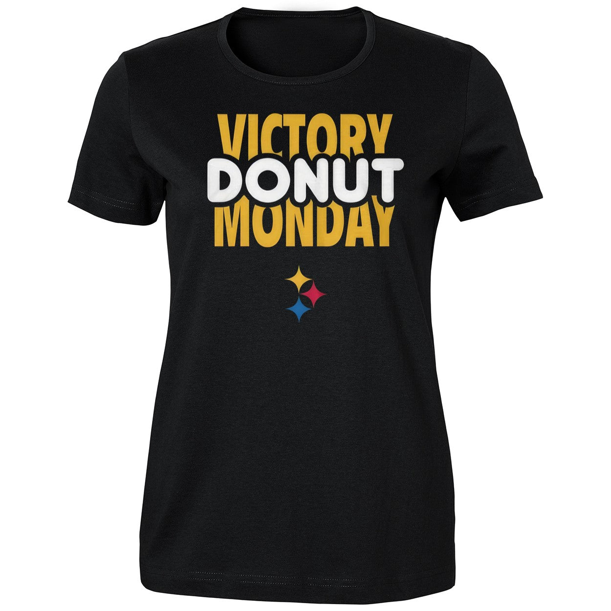 Max Starks With Victory Donut Monday Steelers Shirt