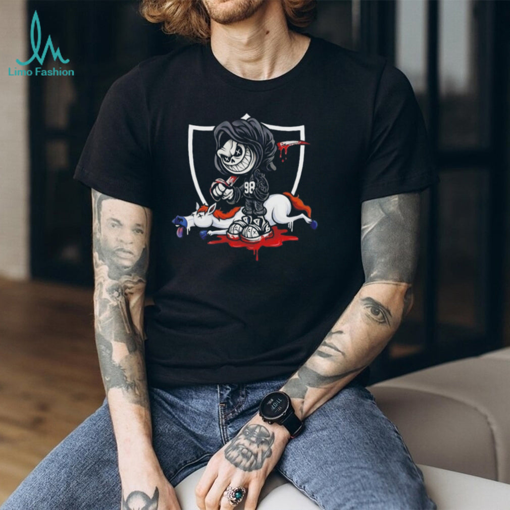 Maxx Crosby Raiders Skeleton Reaper Custom Logo Parody T Shirt