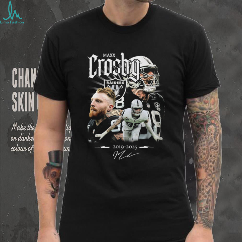 Maxx Crosby Raiders Tribute 2019 2025 Memories Signature T Shirt