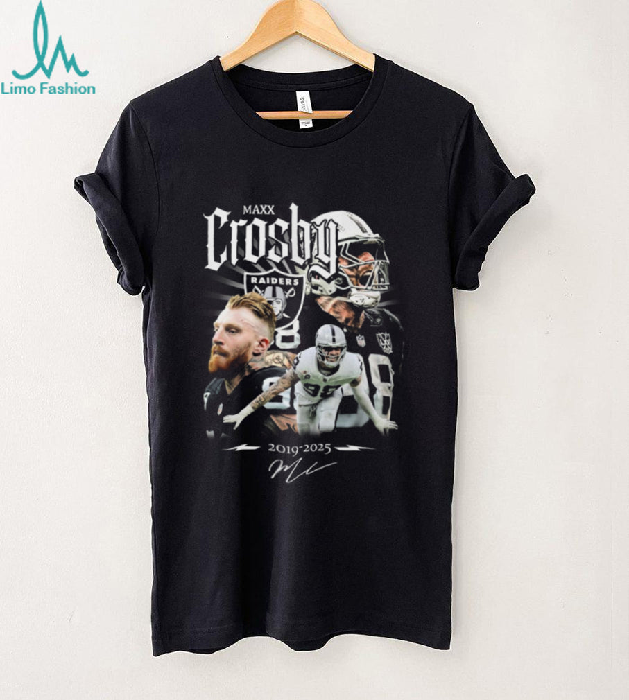 Maxx Crosby Raiders Tribute 2019 2025 Memories Signature T Shirt
