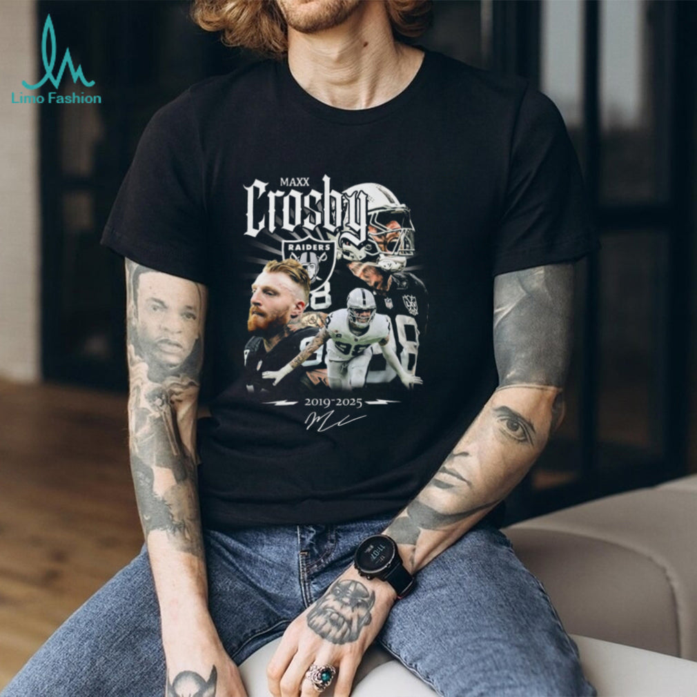 Maxx Crosby Raiders Tribute 2019 2025 Memories Signature T Shirt
