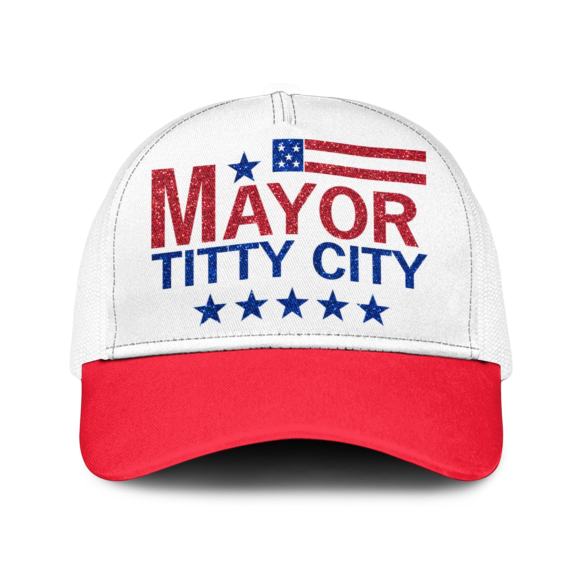 Mayor Of Titty City Wearing Mayor Of Titty City Trucker Cap
