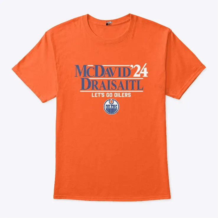Mcdavid Draisaitl ’24 Let’s Go Oilers T Shirt