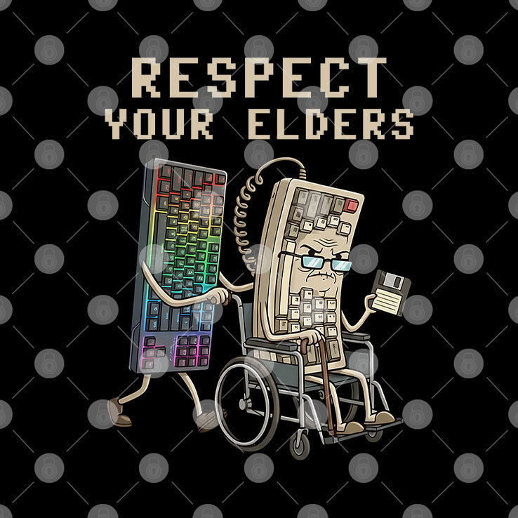 Mechanical Keyboard Respect Your Elders T Shirt