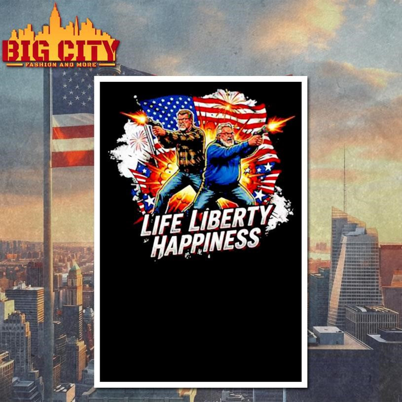 Media Squatch Life Liberty Happiness Lethal Duo Shirt
