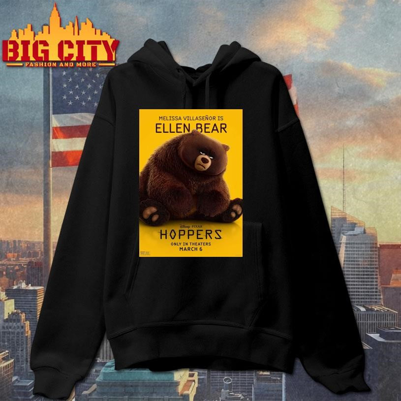 Melissa Villasenor Is Ellen Bear Character Poster For Hoppers Only In Theaters March 6 2026 Poster Shirt