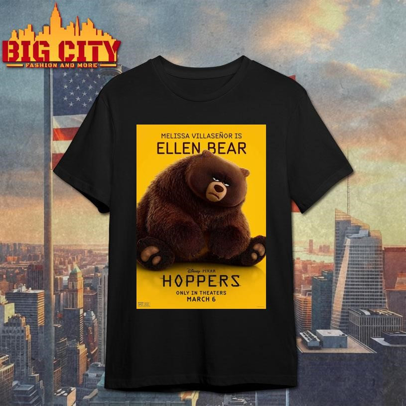 Melissa Villasenor Is Ellen Bear Character Poster For Hoppers Only In Theaters March 6 2026 Poster Shirt