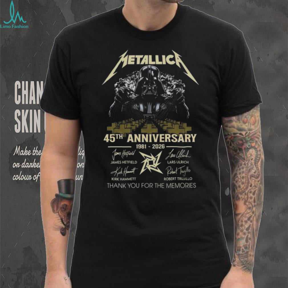 Metallica 45th Anniversary Darth Vader 1981 2026 Signatures Shirt