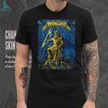 Metallica Athens Greece Tour Zeus Lighting Bolt Graphic Heavy Metal T Shirt