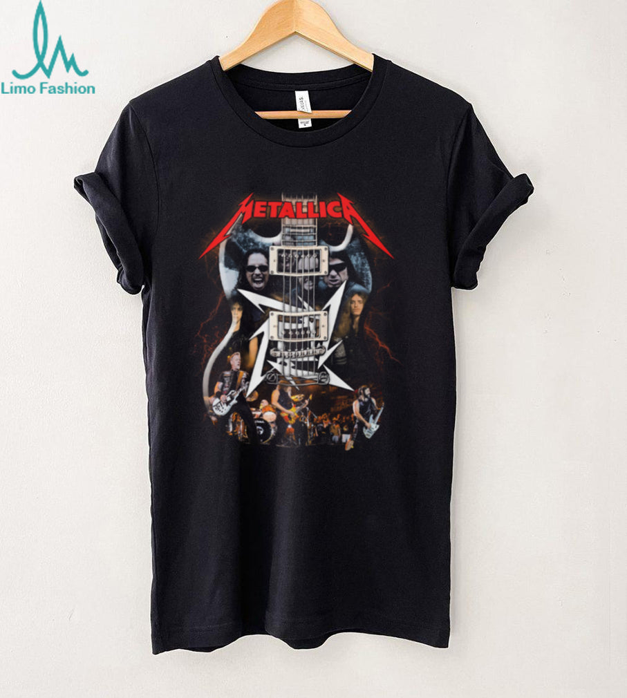 Metallica Electric Guitar Collage Heavy Metal Rock T Shirt