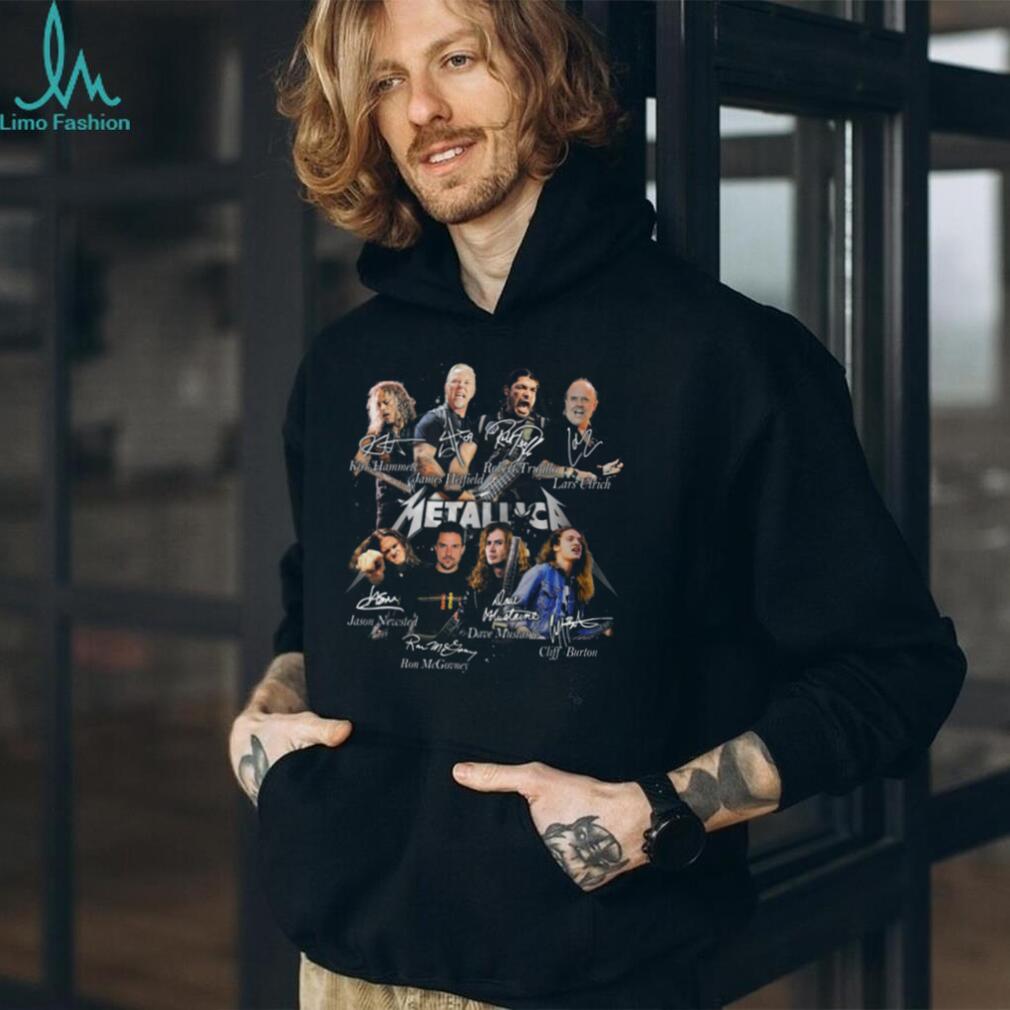 Metallica Evolution Band Members Signatures Tribute T Shirt