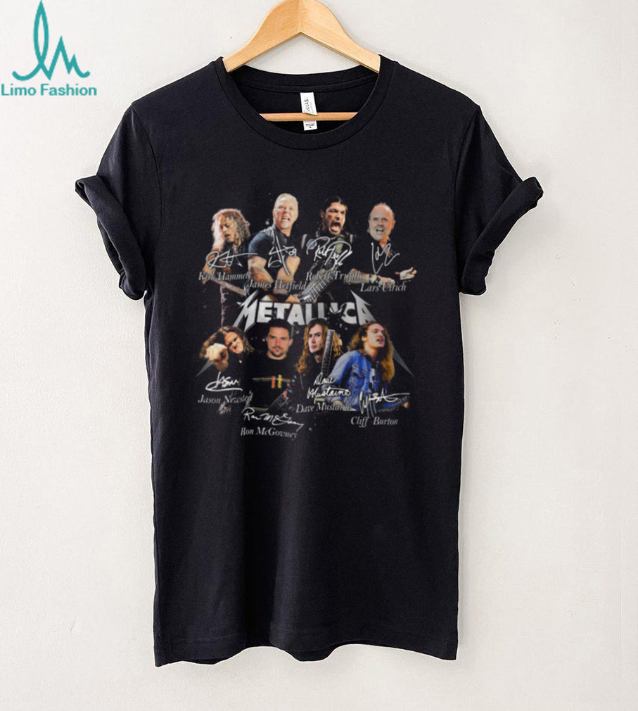 Metallica Evolution Band Members Signatures Tribute T Shirt